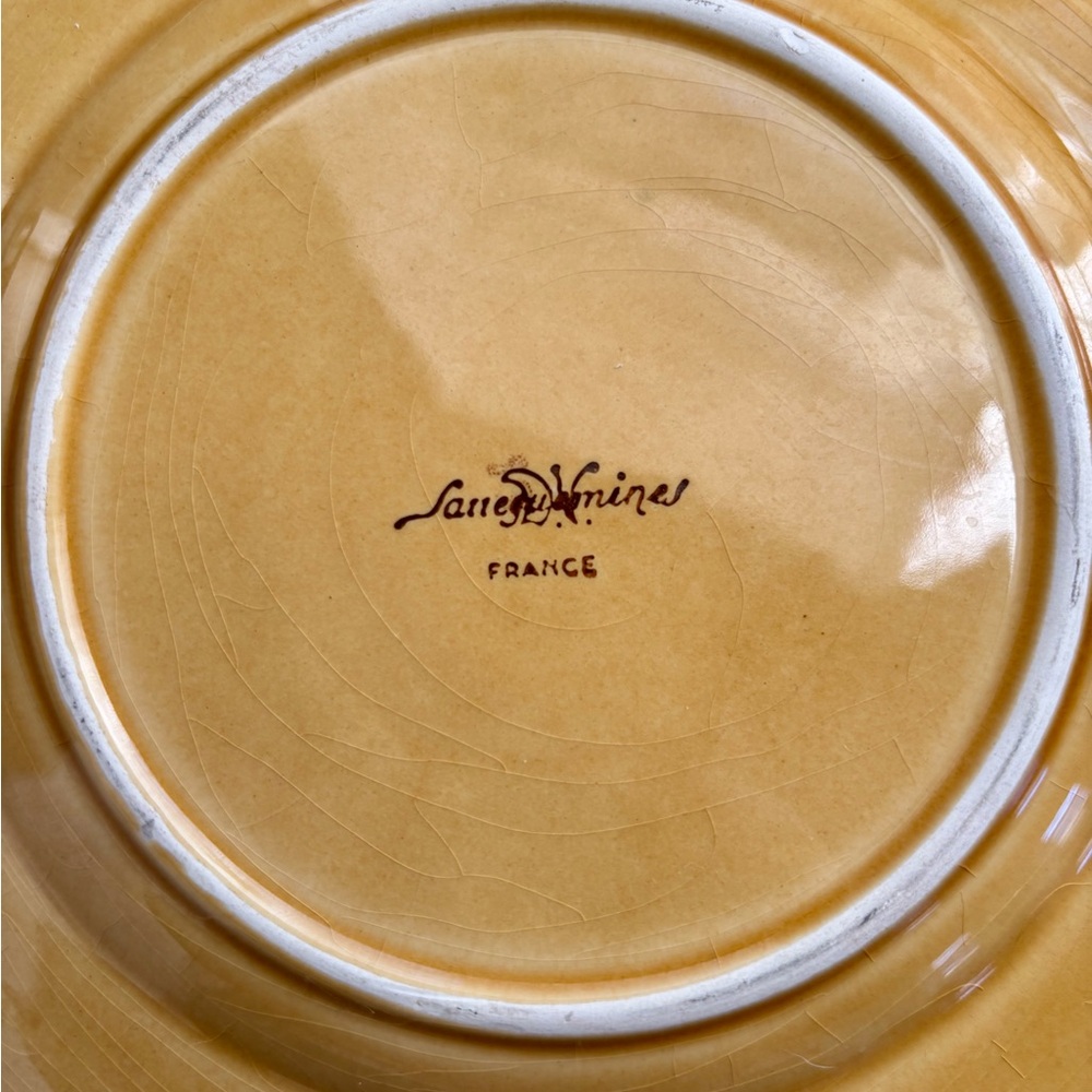 Antique/vintage Sarreguemines French majolica plates, 4 in excellent condition. - Picture 6 of 6